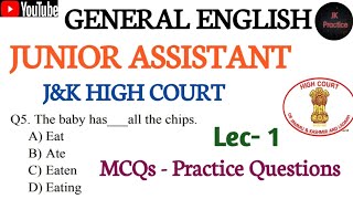 English Practice Questions  Junior assistant JKSSB JKP CONSTABLE jkexams [upl. by Krause]