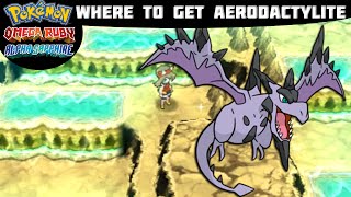 Pokémon Omega Ruby and Alpha Sapphire  AERODACTYLITE LOCATION Where to find Tutorial [upl. by Lamdin]