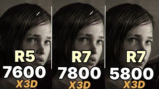 7600x3d vs 7800x3d vs 5800x3d vs R9 9950x vs i9 14900k vs 7900x3d vs 7950x3d 7600x3d gaming test [upl. by Kasevich]