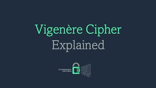 Vigenère Cipher [upl. by Ellinehc307]