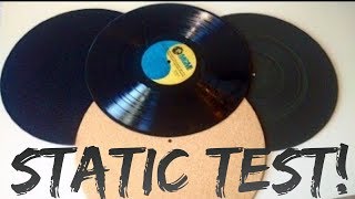 Turntable Mat Static Test Rubber vs Felt vs Cork [upl. by Auqenehs]