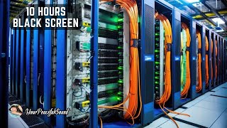 SERVER ROOM Sounds for Sleeping Relaxing Studying  10 Hours WHITE NOISE Black Screen [upl. by Ecirtnahs]