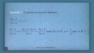 9 02 049  Java 13  Matematikë  shprehjet racionale Domena e shprehjeve [upl. by Verile]