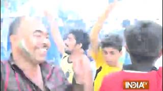 CWC 2015 Fans Celebrate as India Beats Pakistan by 76 Runs  India TV [upl. by Hgielrebma]