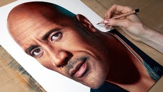 Drawing The Rock Dwayne Johnson [upl. by Gruber]