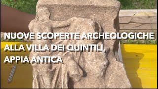 Nuove scoperte archeologiche a Roma villa dei Quintili via Appia antica [upl. by Eenal513]