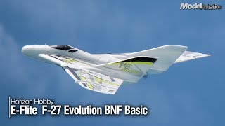 Horizon Hobby EFlite F27 BNF Basic  Model Aviation magazine [upl. by Derte]