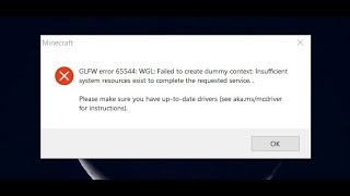 How To Fix GLFW Error 65544  Minecraft 2020 [upl. by Cutlor360]