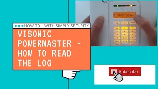 Read the log on a Visonic Powermaster 10 alarm [upl. by Haimehen]