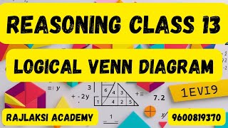 Reasoning Class  13  Logical venn diagram [upl. by Roter]