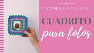 CUADRITO PARA FOTOS EN CROCHET  Paso a Paso por mamaQuilla [upl. by Nnylkcaj284]