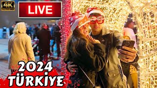 NEW YEAR IN ISTANBUL 2024 TÜRKİYE TAKSIM SQUARE 🇹🇷 4k [upl. by Menken]