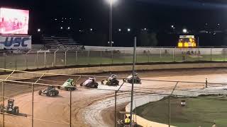 Wingless Sprints Queensland Title Heat 2 Toowoomba Speedway 13012024 [upl. by Tehc467]