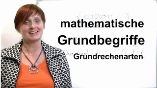 Mathematische Grundbegriffe der Grundrechenarten  auch für Eltern [upl. by Ulrick]