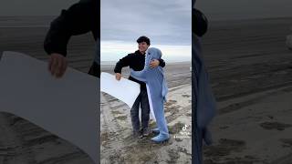 I proposed to him🤣 trending couple hoco proposal love viralvideo shark beach [upl. by Raymonds270]