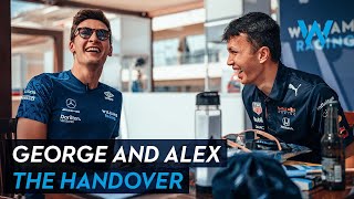 George Russell amp Alex Albon  The Handover  Williams Racing [upl. by Nolubez279]