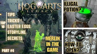 Merlin Eye Chest and Illegal Potion in Bathroom  Hogwarts Legacy [upl. by Aissatsan]