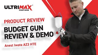 Anest Iwata AZ3 HTE Pressure Feed Gun  Budget Gun Review amp Demo [upl. by Holmann]