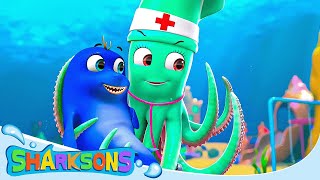 5 Little Reef Sharks  The Sharksons  Songs for Kids  Nursery Rhymes amp Kids Songs [upl. by Spearman506]