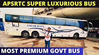 APSRTC AMARAVATHI Super Luxury Volvo B11R Multi Axle AC Seater Bus Journey [upl. by Sualocin]