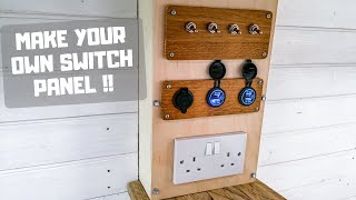 How to make your own control panel for a self built campervan conversion USB sockets and switches [upl. by Ansel]