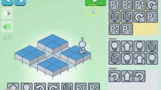 HOUR OF CODE STEM puzzle game based on coding kids programming Lightbot  2 Procedures  Level 6 [upl. by Dinsdale645]