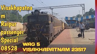 Visakhapatnam Raipur passenger Special Arrive Titlagarh Station Wag5 VISAKHAPATNAM train ytshorts [upl. by Ennairek]