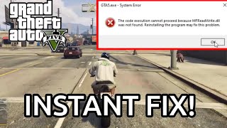 GTA 5 DLL was not found error GUARANTEED FIX [upl. by Sandell]