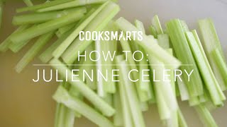 How to Julienne Celery  by cooksmarts [upl. by Groark]