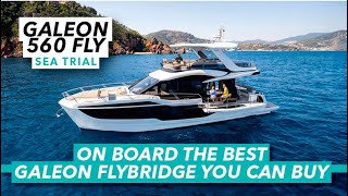 On board the best Galeon flybridge you can buy  Galeon 560 Fly sea trial  Motor Boat amp Yachting [upl. by Kassia]