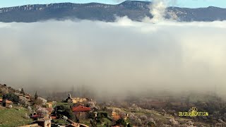 Poza de la Sal Niebla y almendros en flor [upl. by Enairda]