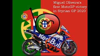 Miguel Oliveiras First MotoGP victory in Styrian GP 2020 but with Icelandic commentator [upl. by Jaime]