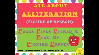 Alliteration For Kids Alliteration Figure Of Speech English GrammarS2LEARN [upl. by Kashden]