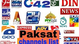 Paksat 1R 38 East Full Channel List 2018 [upl. by Waddington]