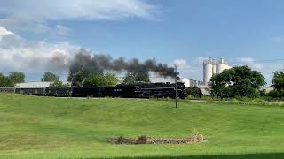 Nickel Plate Road 765 Steam Train In Fremont IN w TWO Whistles August 2022 [upl. by Meryl]