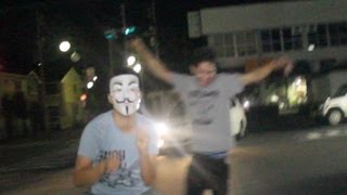 V FOR VENDETTA MASK DANCESTREET WALK [upl. by Brader]