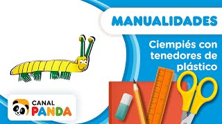 CIEMPIÉS con TENDORES de PLÁSTICO en 2 MINUTOS  MANUALIDADES FÁCILES para NIÑOS 🐛  Canal Panda [upl. by Amby668]