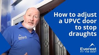 How to adjust a uPVC door to stop draughts [upl. by Sairahcaz]