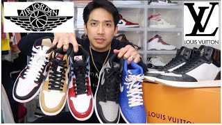 Louis Vuitton Rivoli Sneaker Review  Jordan 1 Comparison and On Feet [upl. by Nmutua]