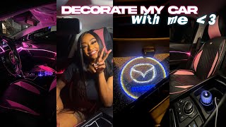 Decorate My Car With Me 2024 ♡  Amazon Haul  Unboxing  Car Tour [upl. by Berfield]