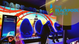 Blackpool Tower  Trying the new VR Coaster [upl. by Shirah620]