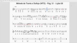 Playback para Lição 08 Página 51 do Método de Teoria e Solfejo  2ª Edição MTS [upl. by Bowie420]