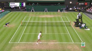 Jannik Sinner vs Daniil Medvedev Highlights WIMBLEDON 2024 🔴  Best Moment [upl. by Anitsahs506]