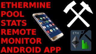 Ethermine Pool Remote Monitor Android Smartphone App for Ethereum Mining Rigs [upl. by Eyla]