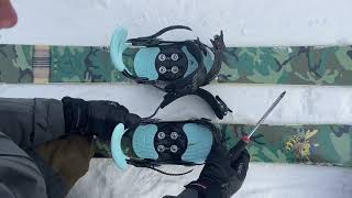 Skis built for snowboard bindings [upl. by Davy]