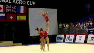 FIG Acro World Cup 2013 Maia  POR W3 Sen Dynamic  Leonor Sonia and Marta [upl. by Nabroc727]