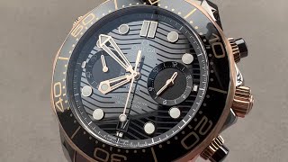 Omega Seamaster Diver 300M Chronograph 21020445101001 Omega Watch Review [upl. by Laeria]