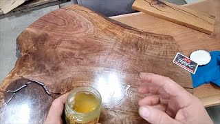 Using Odies Oil on a walnut slab project [upl. by Mauri]