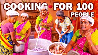 🔥🍱100பேருக்கு தடபுடல் விருந்து சமைக்கபோறோம்🔥Cooking For 100 People❤️🔥Non Veg Fire Cooking [upl. by Arymas805]