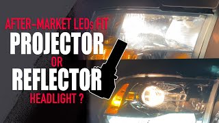 Do the aftermarket LED headlight bulbs fit projector or regular reflector headlight [upl. by Sileas]